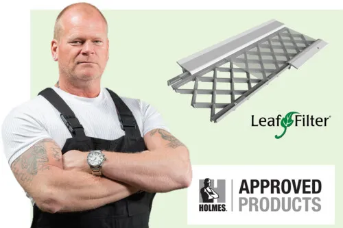 LeafFilter and Mike Holmes team up to make homeownership easier. Homes alongside LeafFilter gutter guard.