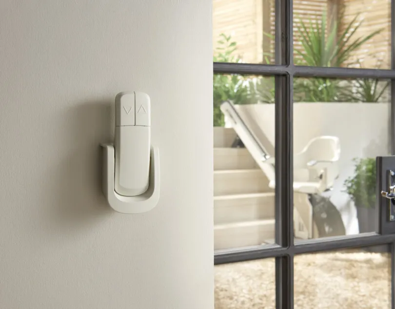 Wall-mounted control for stairlift
