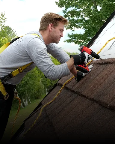 Roofing being installed