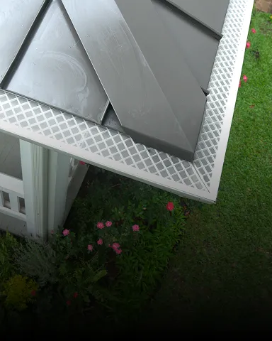Gutter guards on a home
