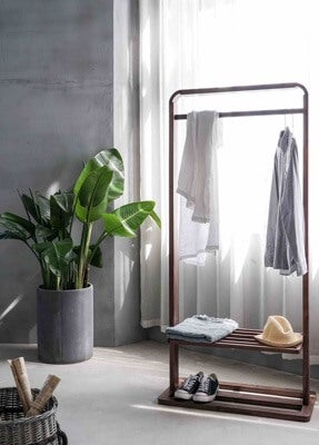 clothes drying in front of a window