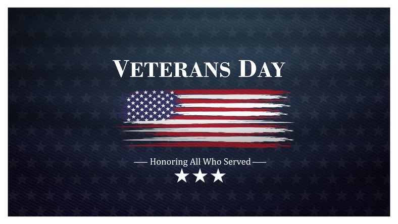 veterans day honoring those serve banner